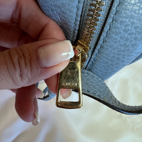 GUCCI Pre-owned - GUCCI GG Canvas Shoulder Bag Beige/Blue - Picture 4 of 4